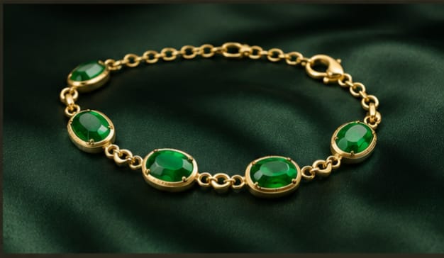 Luxury Green Crystal Pendant & Earrings Set